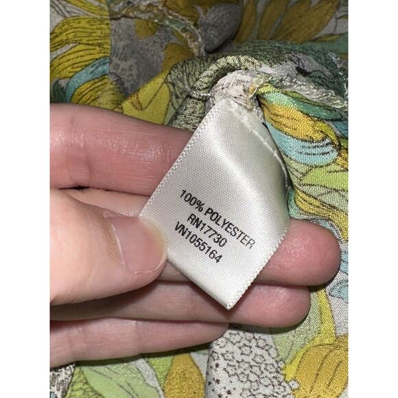 Liberty Of London Target Women’s Floral Boho Blouse Top Green Yellow Size S - Picture 5 of 5